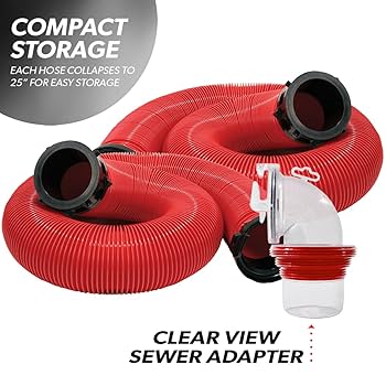 @K Amazon.com: Valterra EZ Coupler 20-Foot RV Sewer Hose Kit